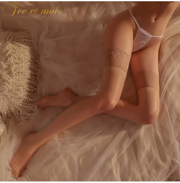 FEE ET MOI Silicone Glossy Lace Top Thigh High Stockings (Skin Color) FEE ET MOI Silicone Glossy Lace Top Thigh High Stockings (Skin Color)